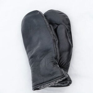 leather glove with wool lining