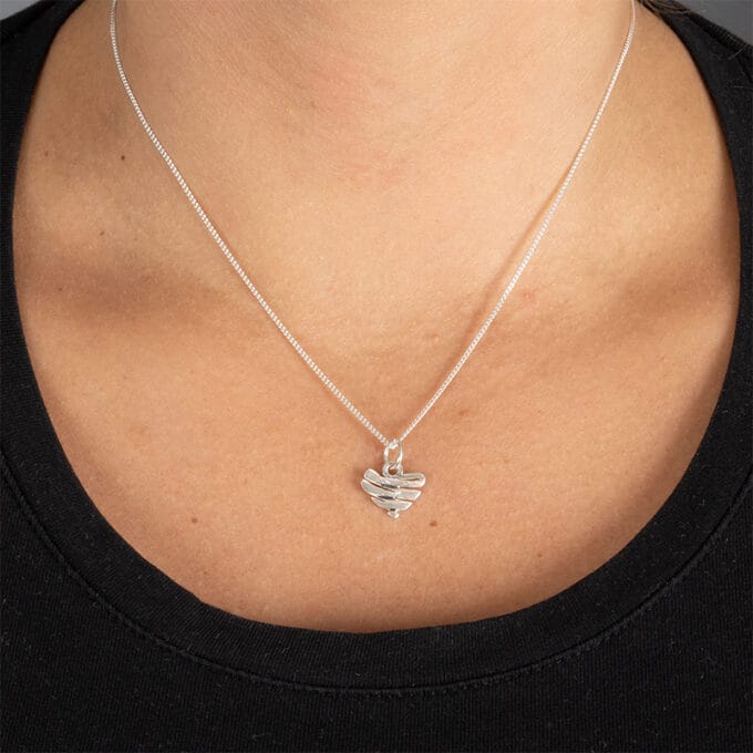 Necklace Northern Lights Heart small Halsband Norrskenshjärta litet