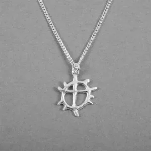 Solhjulet liten -Silverhalsband
