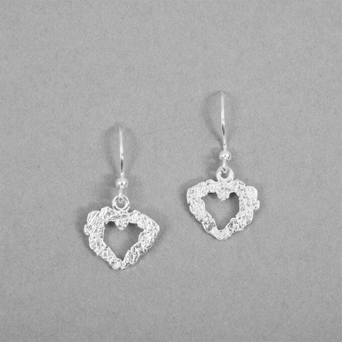 Hjärtat – Silverörhängen med krok