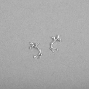 Renhorn ”Tjoarvve” Små – Silverörhängen med stift