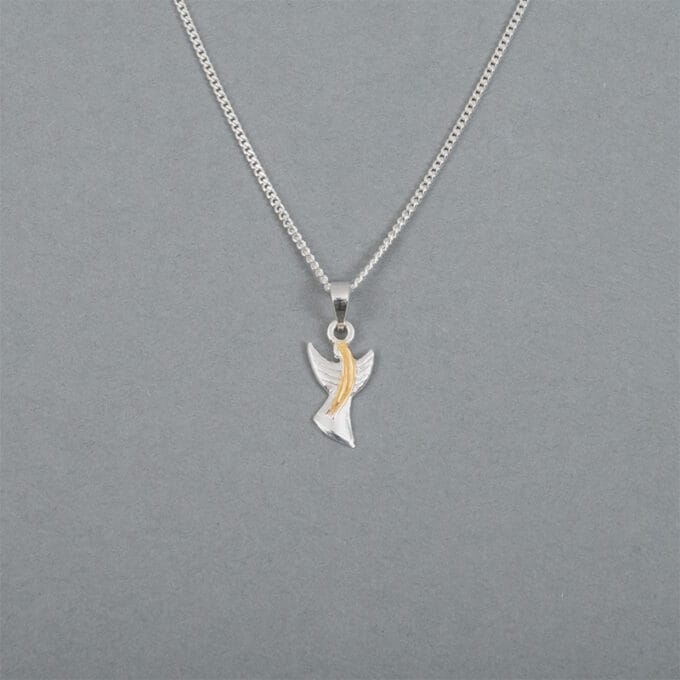 Skyddsängel liten - silverhalsband