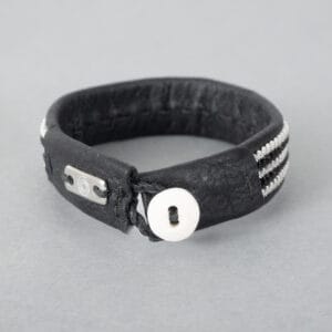 Tennarmband Black stripes Tennarmband Black stripes