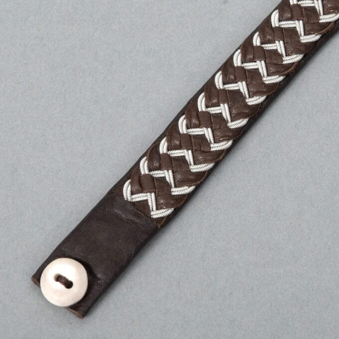 Pewter bracelet Fjäll dark brown Tennarmband Fjäll mörkbrun