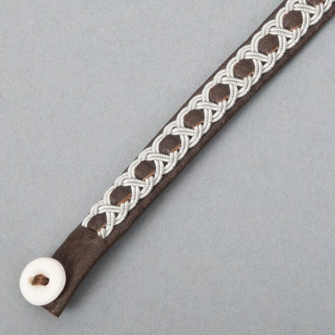 Pewter bracelet Nostalgia dark brown Tennarmband Nostalgi mörkbrun