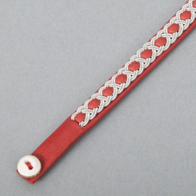 Pewter bracelet Nostalgia red Tennarmband Nostalgi röd