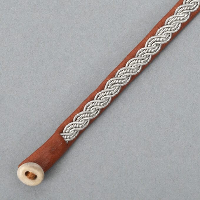 Pewter bracelet Torne river light brown Tennarmband Torne älv ljusbrun