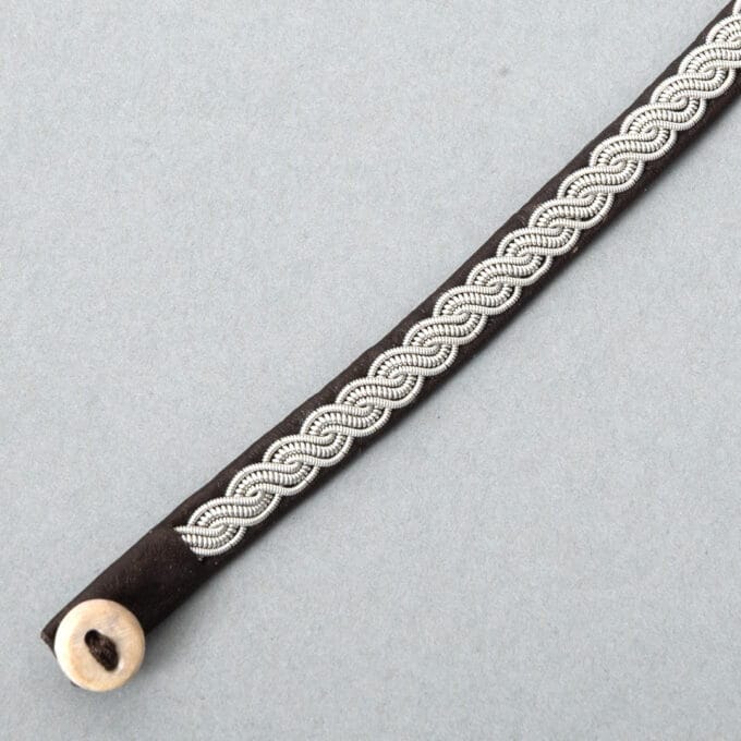 Pewter bracelet Torne river dark brown Tennarmband Torne älv mörkbrun