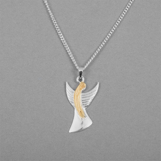 Skyddsängel Stor – silverhalsband Skyddsängel Stor – silverhalsband